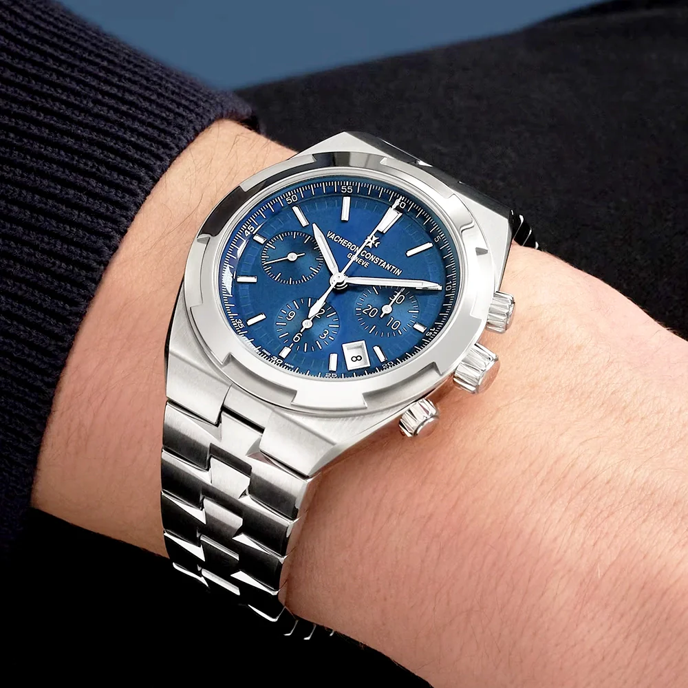 Overseas Chronograph 42.5mm Steel Blue Dial Automatic Mens Watch - Image 2