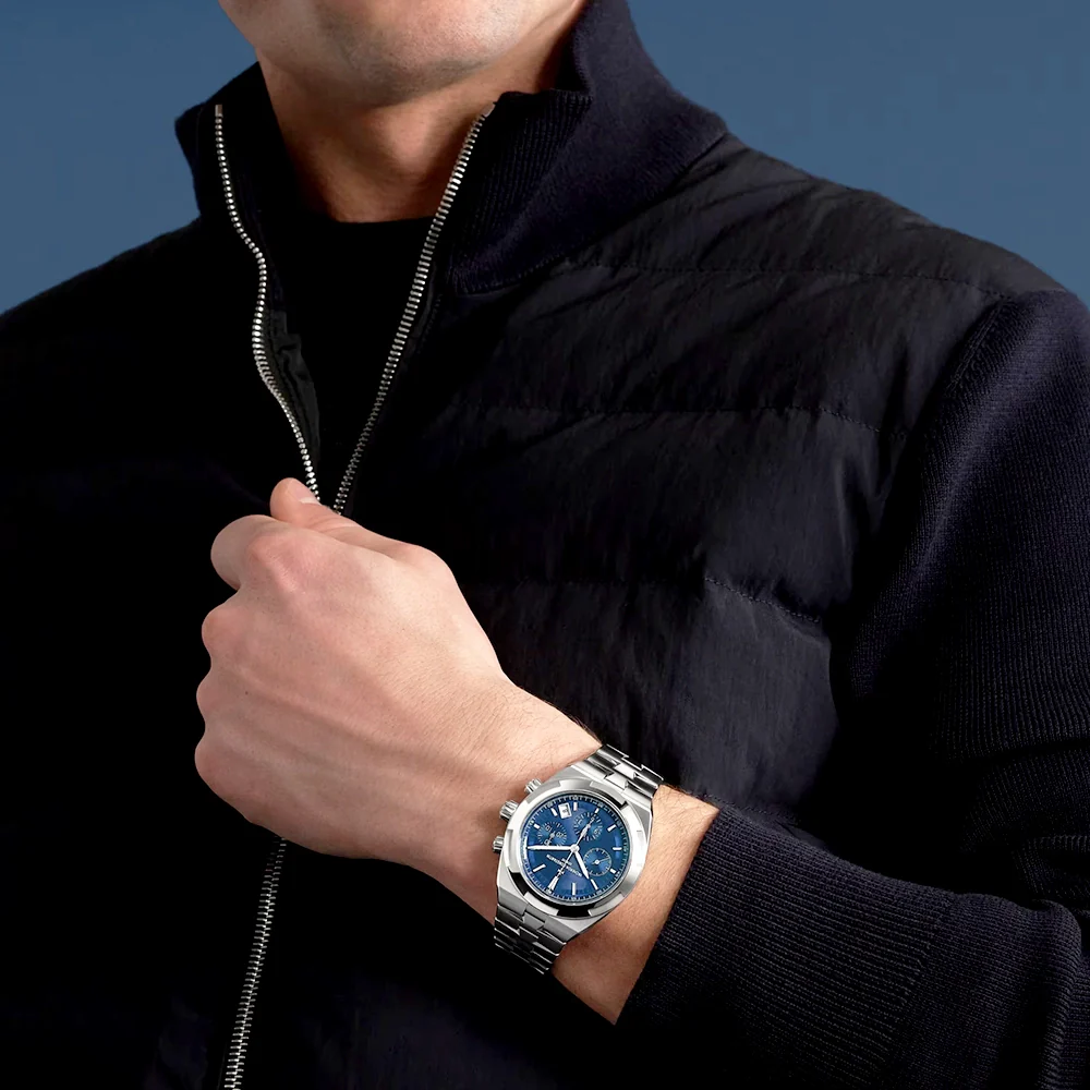 Overseas Chronograph 42.5mm Steel Blue Dial Automatic Mens Watch - Image 3