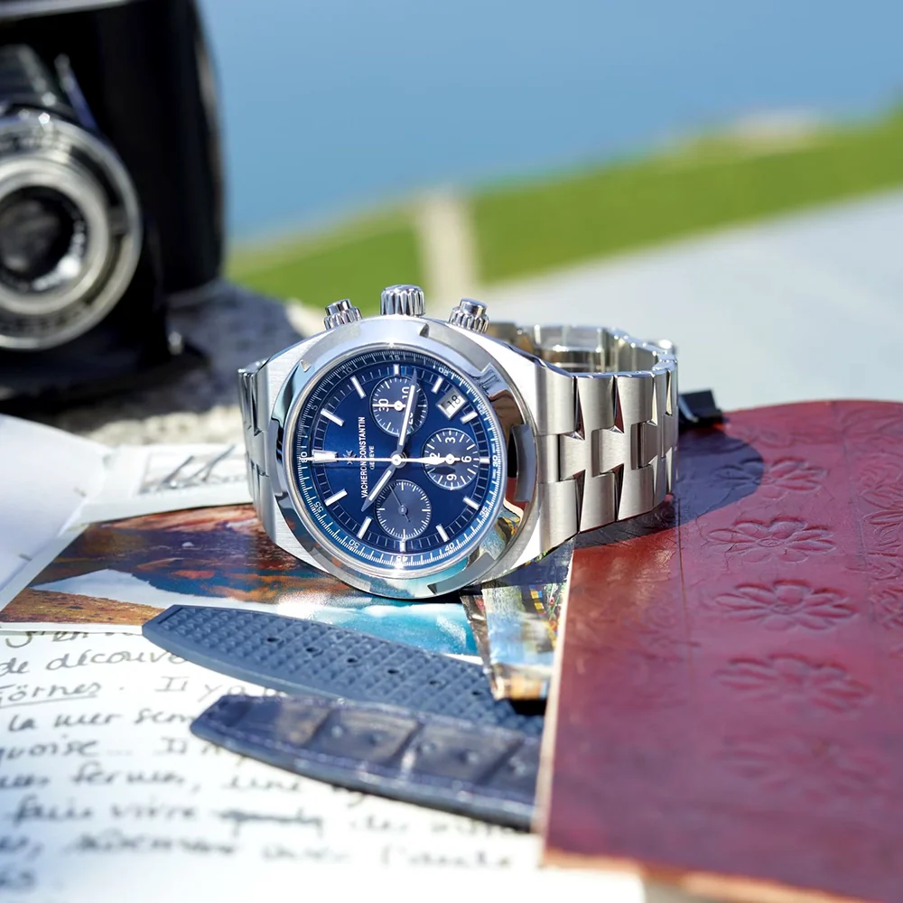 Overseas Chronograph 42.5mm Steel Blue Dial Automatic Mens Watch - Image 4