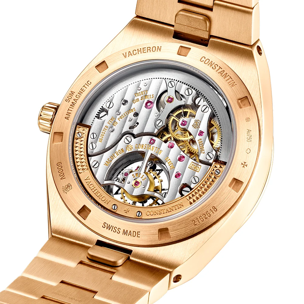 Overseas Tourbillon 18ct Rose Gold Blue Dial Mens Automatic Watch - Image 3