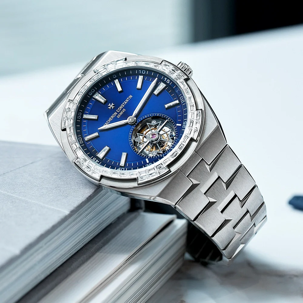 Overseas Tourbillon High Jewellery Blue Dial Diamond Set Watch - Image 2