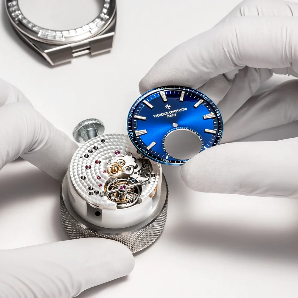Overseas Tourbillon High Jewellery Blue Dial Diamond Set Watch - Image 4