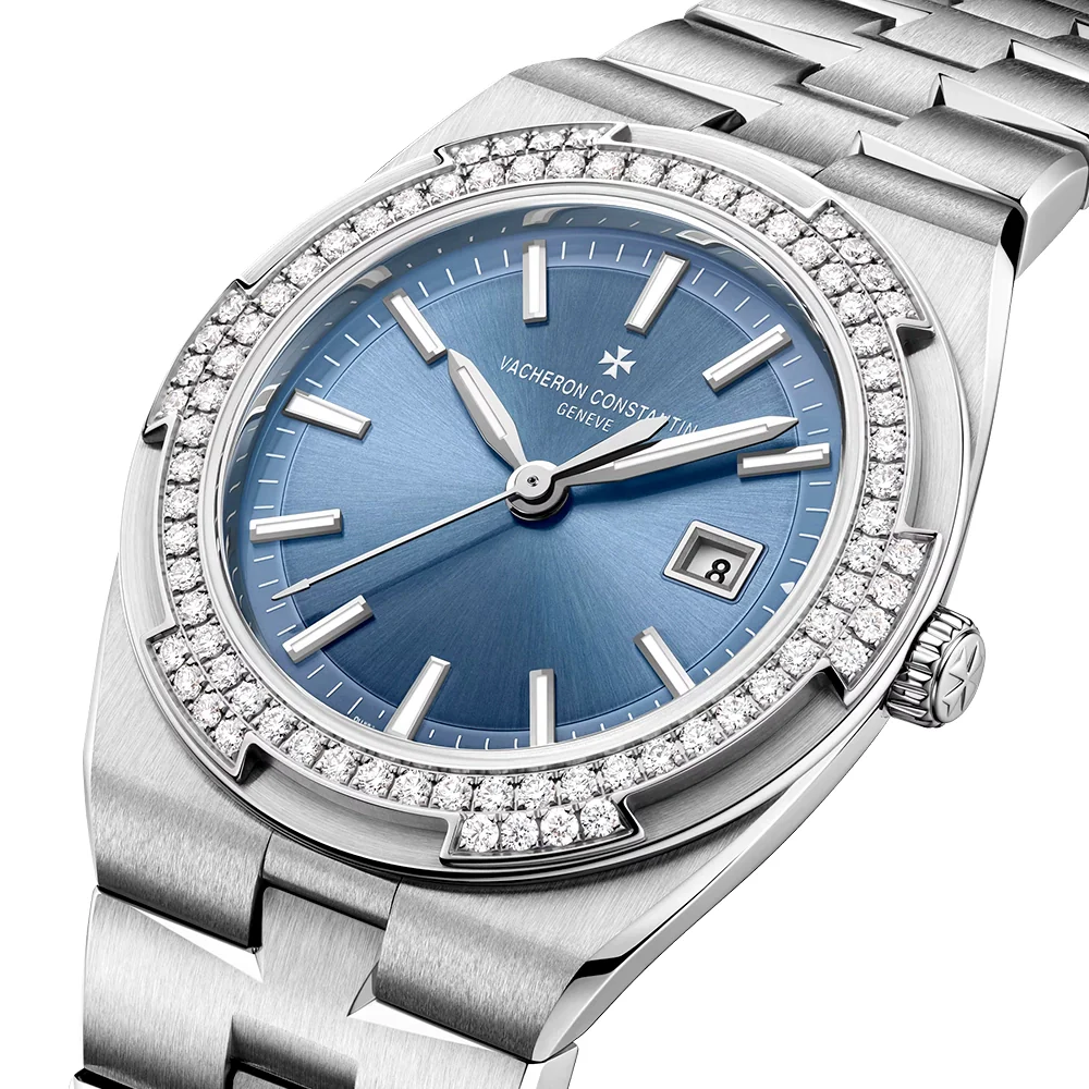 Overseas Quartz 33mm Blue Dial Diamond Set Ladies Watch - Image 4