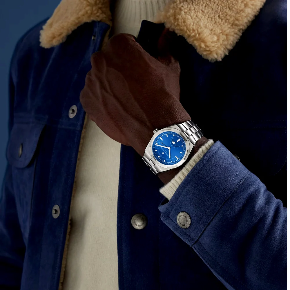 Overseas Moonphase Retrograde 41mm Blue Dial Automatic Mens Watch - Image 3