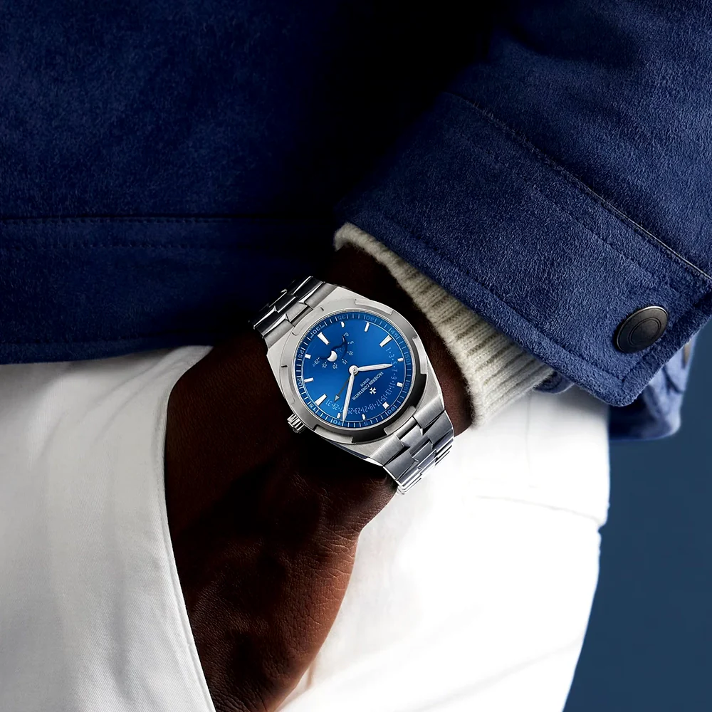 Overseas Moonphase Retrograde 41mm Blue Dial Automatic Mens Watch - Image 4
