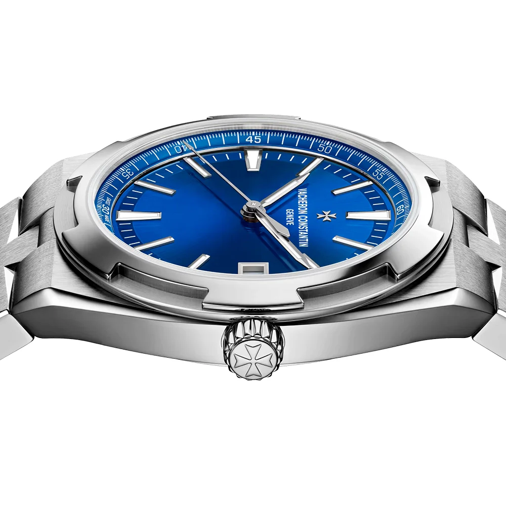 Overseas Self-Winding 41mm Steel Blue Dial Mens Bracelet Watch - Image 7