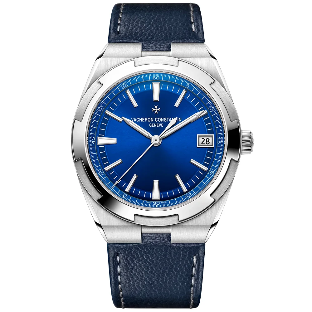 Overseas Self-Winding 41mm Steel Blue Dial Mens Bracelet Watch - Image 9