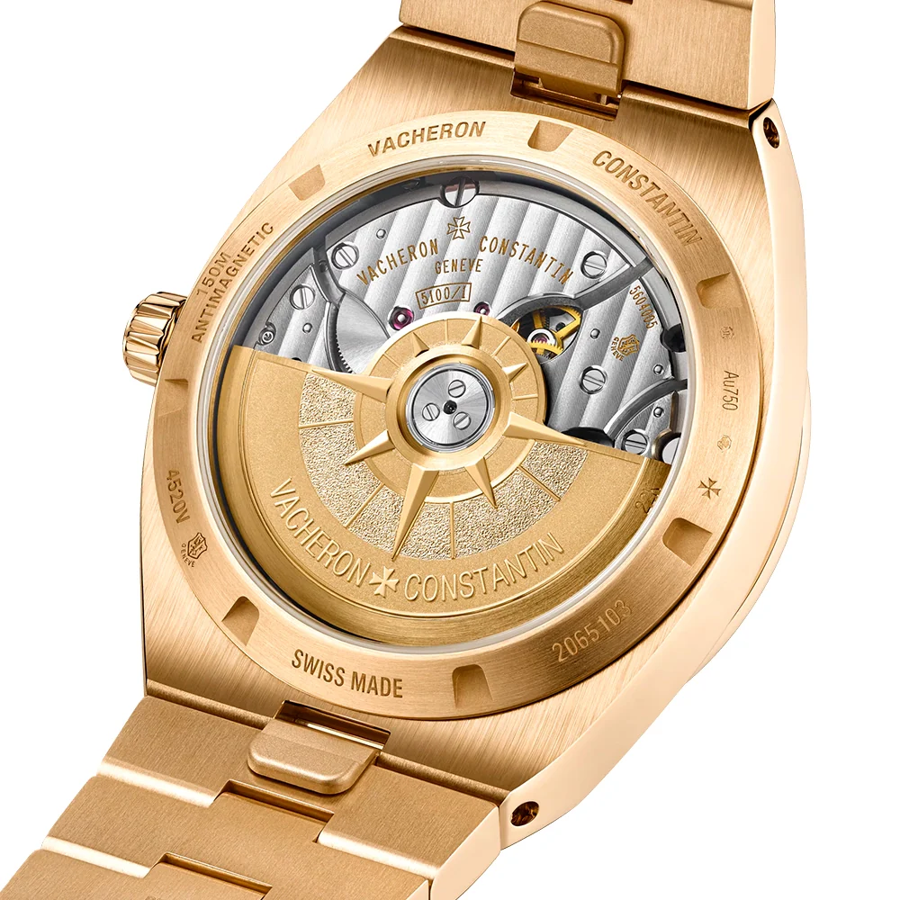 Overseas Self-Winding 18ct Pink Gold Blue Dial Mens Bracelet Watch - Image 6