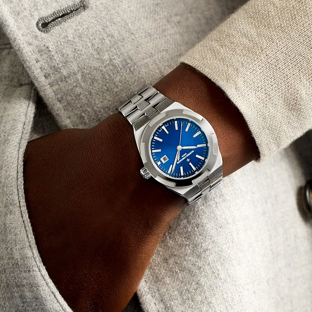 Overseas Self-Winding 34.5mm Blue Dial Ladies Bracelet Watch - Image 2