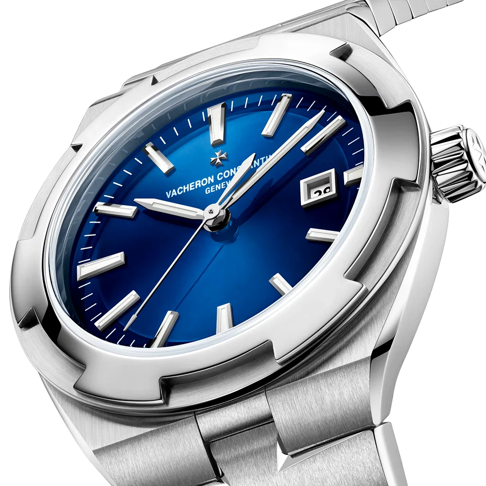 Overseas Self-Winding 34.5mm Blue Dial Ladies Bracelet Watch - Image 6