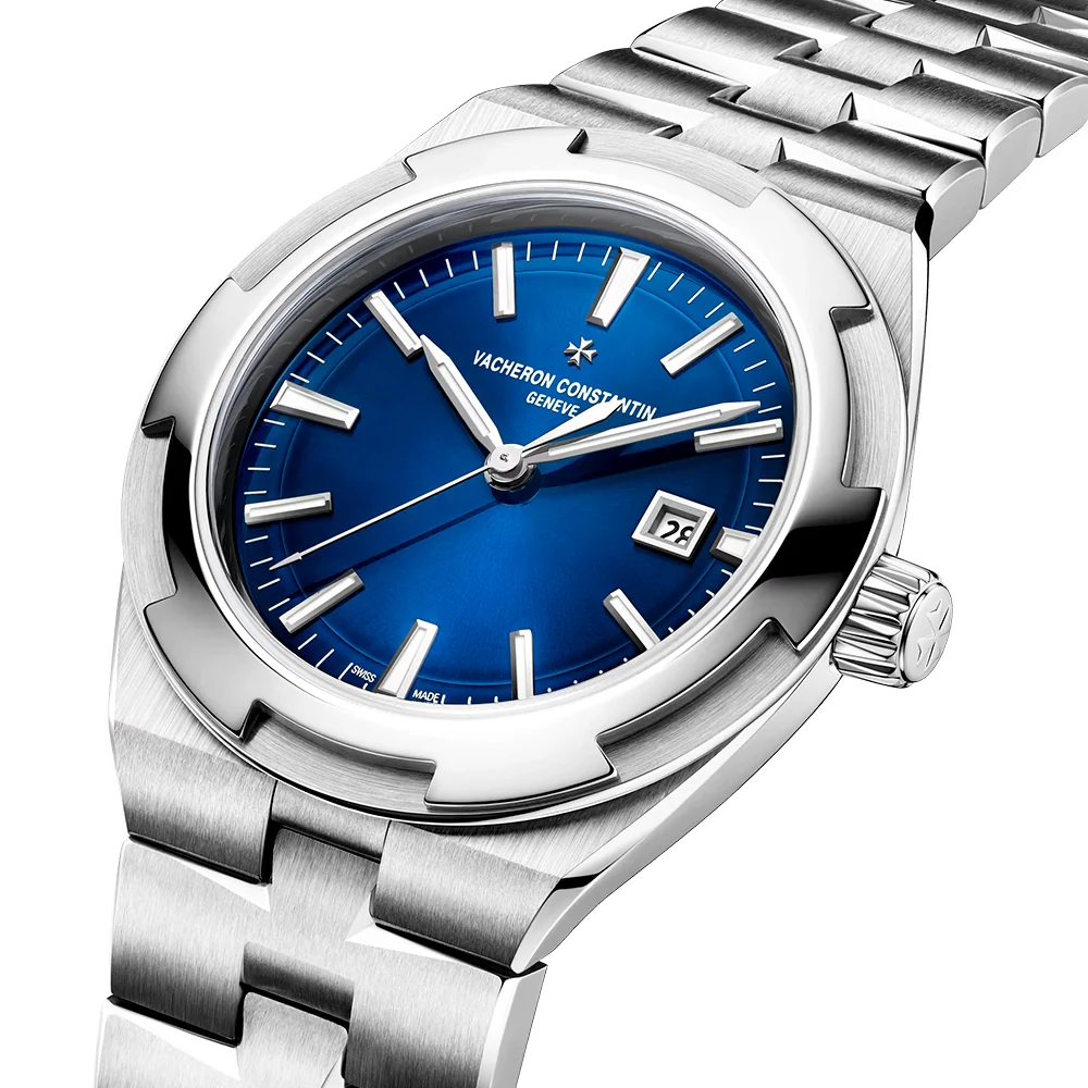 Overseas Self-Winding 34.5mm Blue Dial Ladies Bracelet Watch - Image 7