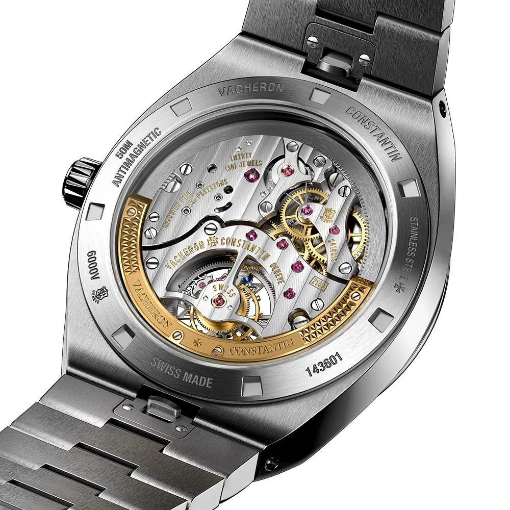 Overseas Tourbillon Steel Sunray Blue Dial Mens Automatic Watch - Image 4