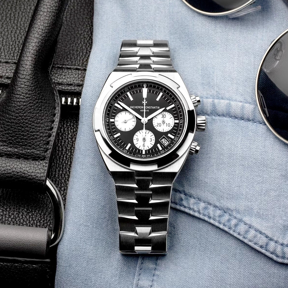 Overseas Chronograph 42.5mm Steel Black Dial Automatic Mens Watch - Image 2