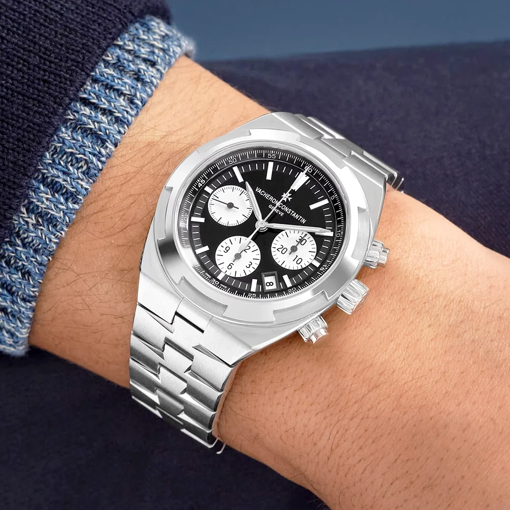 Overseas Chronograph 42.5mm Steel Black Dial Automatic Mens Watch - Image 4