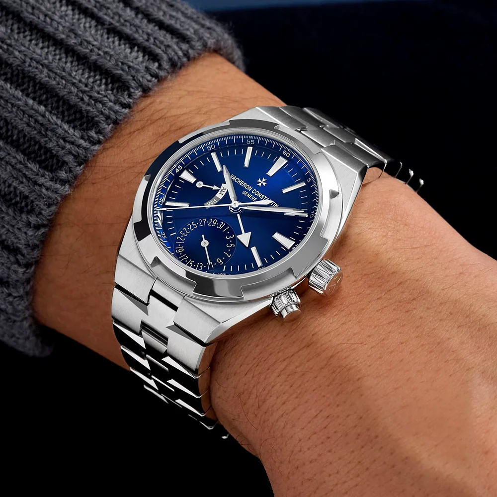 Overseas Dual Time 41mm Blue Dial Men's Automatic Bracelet Watch - Image 2