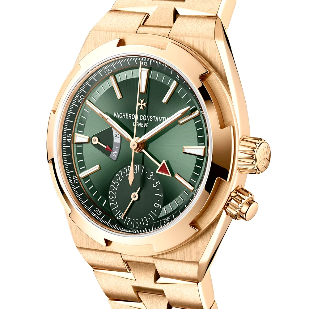 Overseas Dual Time 18ct Pink Gold Green Dial Automatic Watch - Image 4