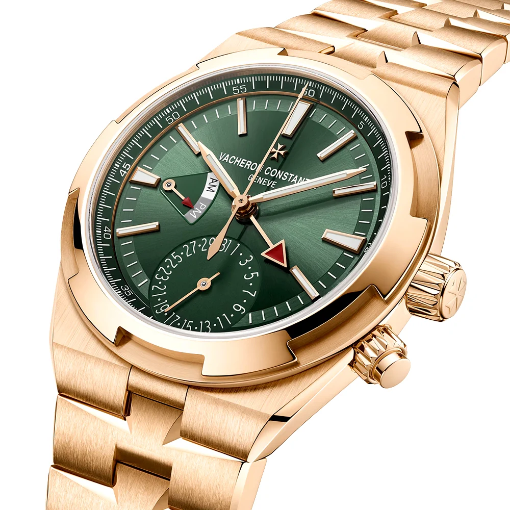 Overseas Dual Time 18ct Pink Gold Green Dial Automatic Watch - Image 5
