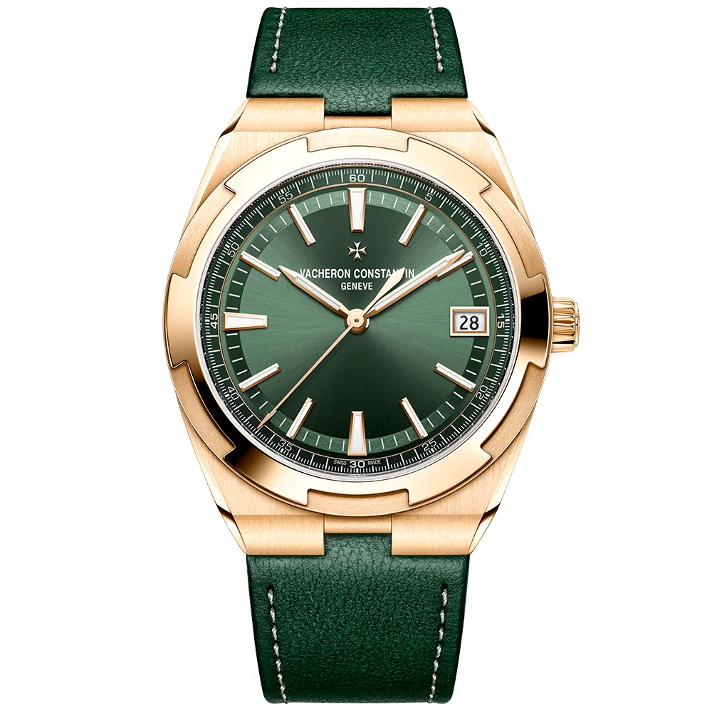 Overseas Self-Winding 18ct Pink Gold Green Dial Automatic Men's Watch - Image 8
