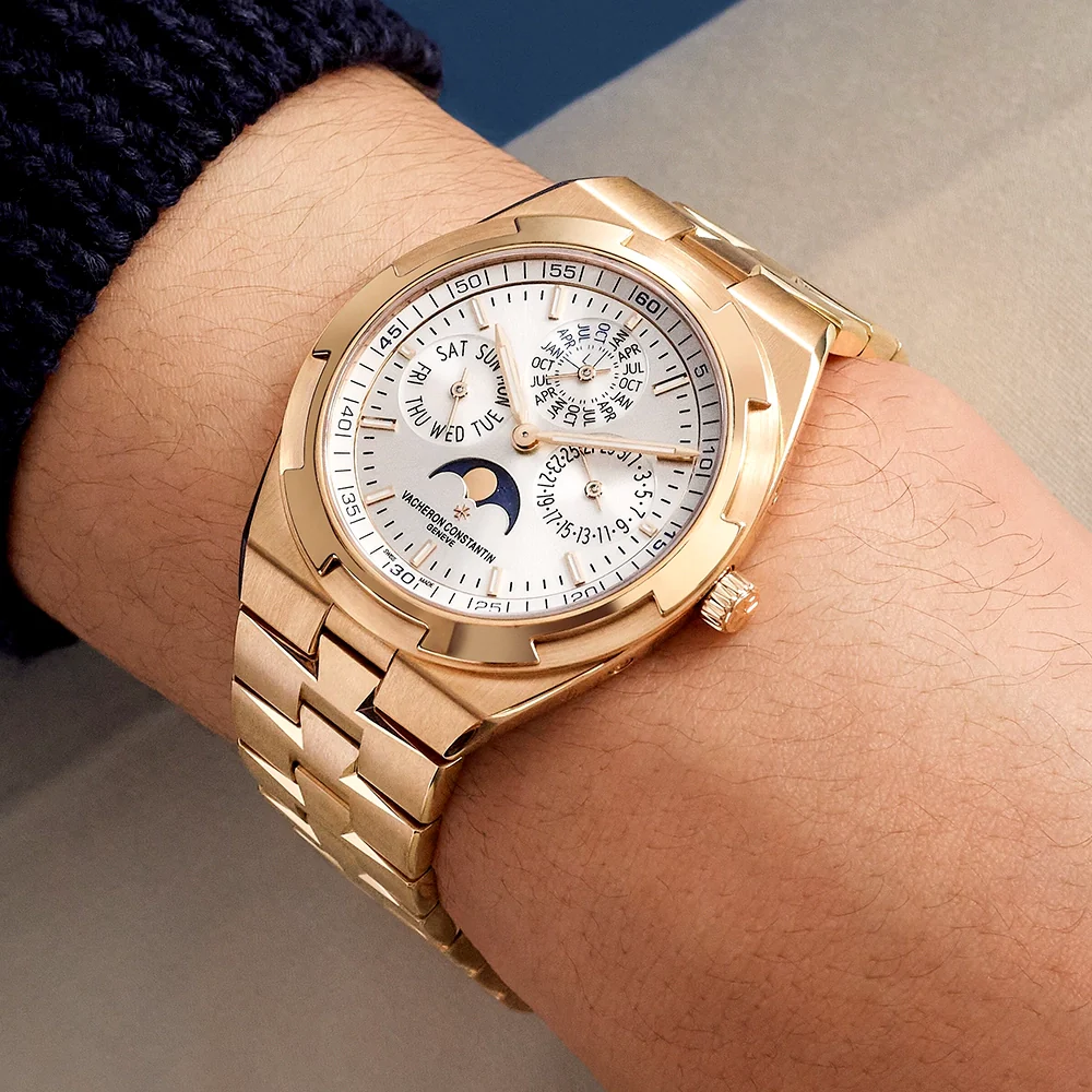 Overseas Perpetual Calendar Ultra-Thin Silver Dial 18ct Pink Gold Watch - Image 2