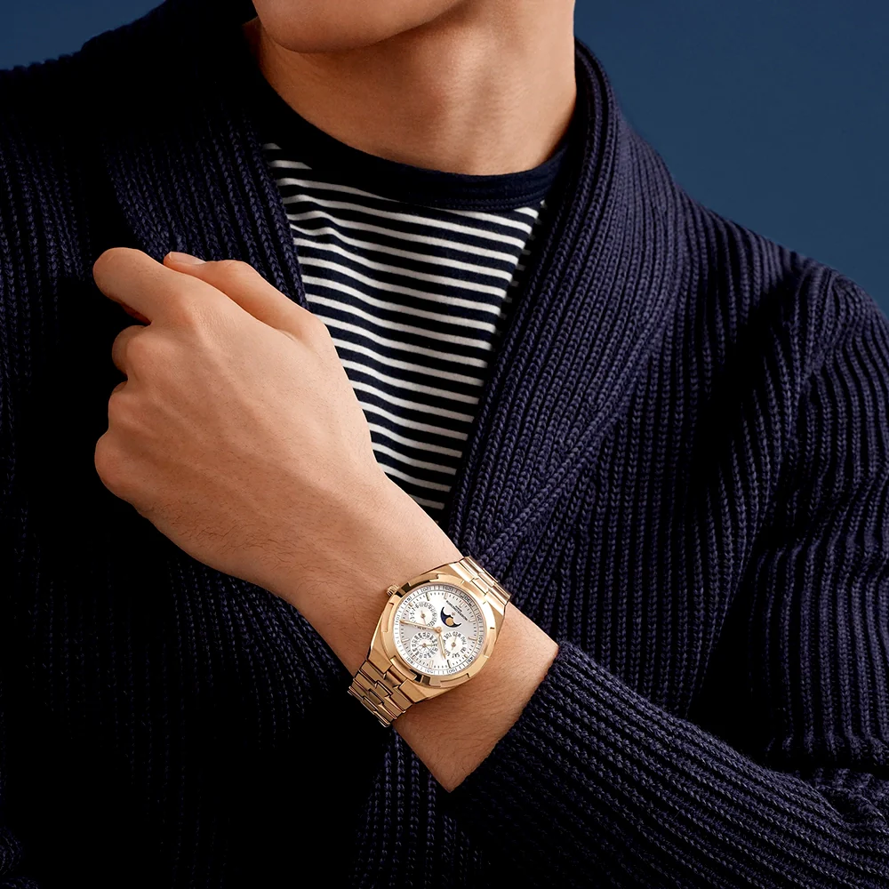 Overseas Perpetual Calendar Ultra-Thin Silver Dial 18ct Pink Gold Watch - Image 3