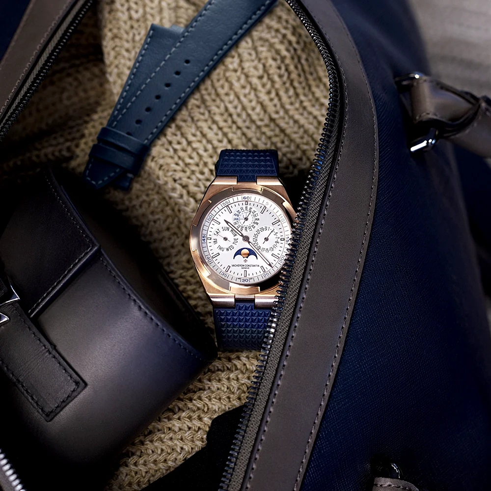 Overseas Perpetual Calendar Ultra-Thin Silver Dial 18ct Pink Gold Watch - Image 4