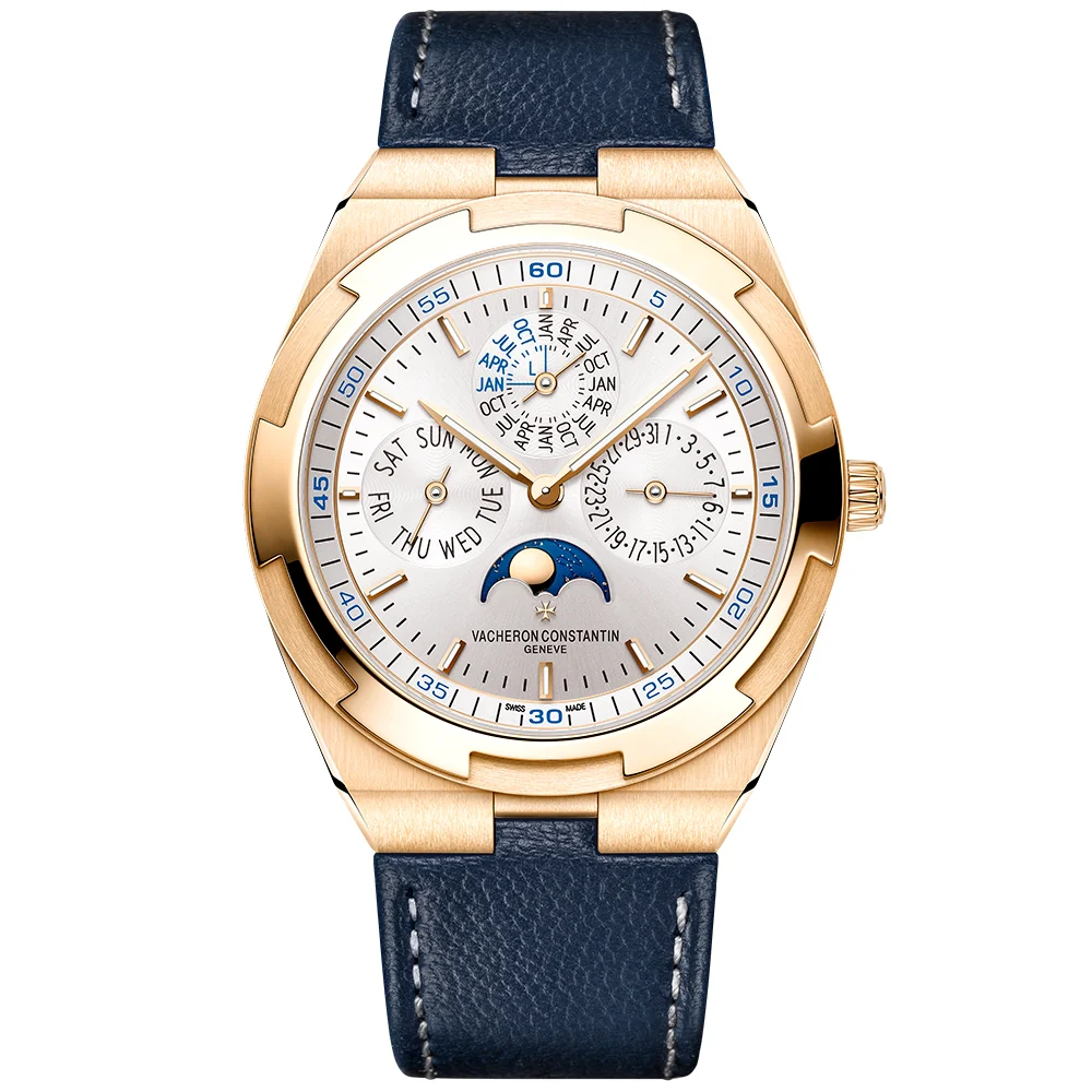 Overseas Perpetual Calendar Ultra-Thin Silver Dial 18ct Pink Gold Watch - Image 6