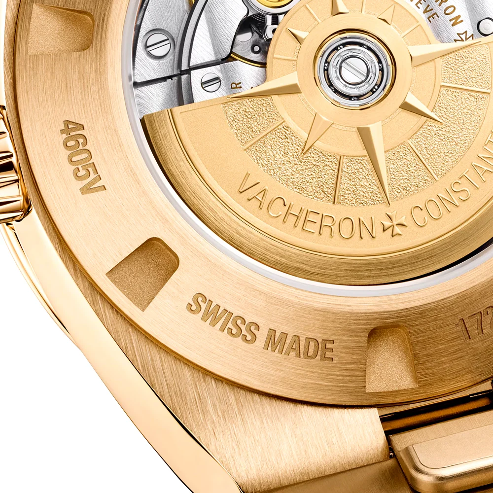 Overseas Self-Winding 35mm 18ct Pink Gold Blue Dial Bracelet Watch - Image 5