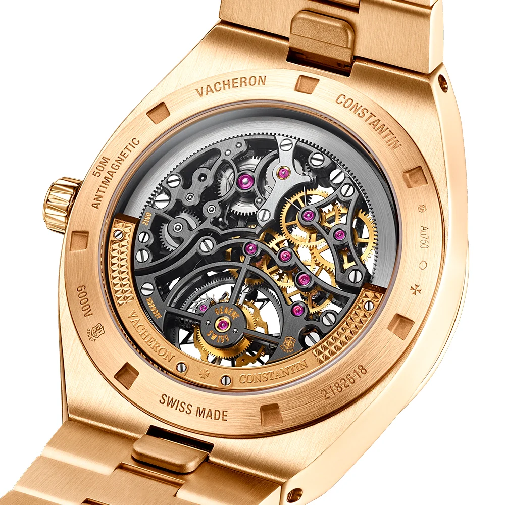 Overseas Tourbillon 18ct Rose Gold Skeleton Dial Automatic Watch - Image 4