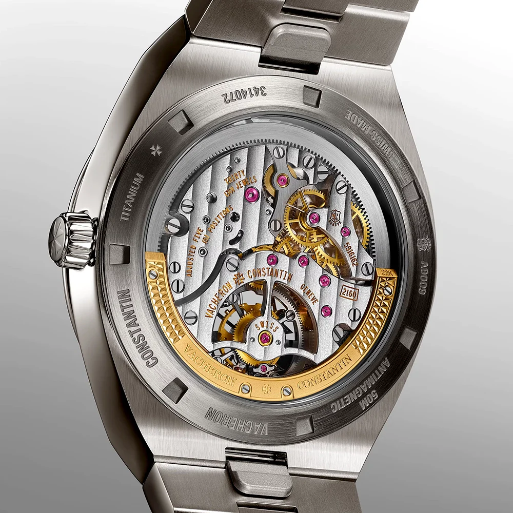 Overseas Tourbillon 42.5mm Burgundy Red Dial Titanium Bracelet Watch - Image 6