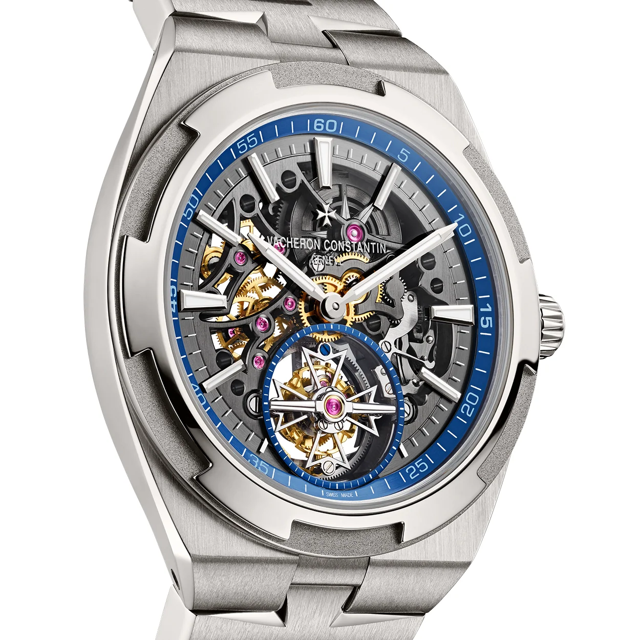 Overseas Tourbillon Skeleton 42.5mm Titanium Mens Bracelet Watch - Image 2