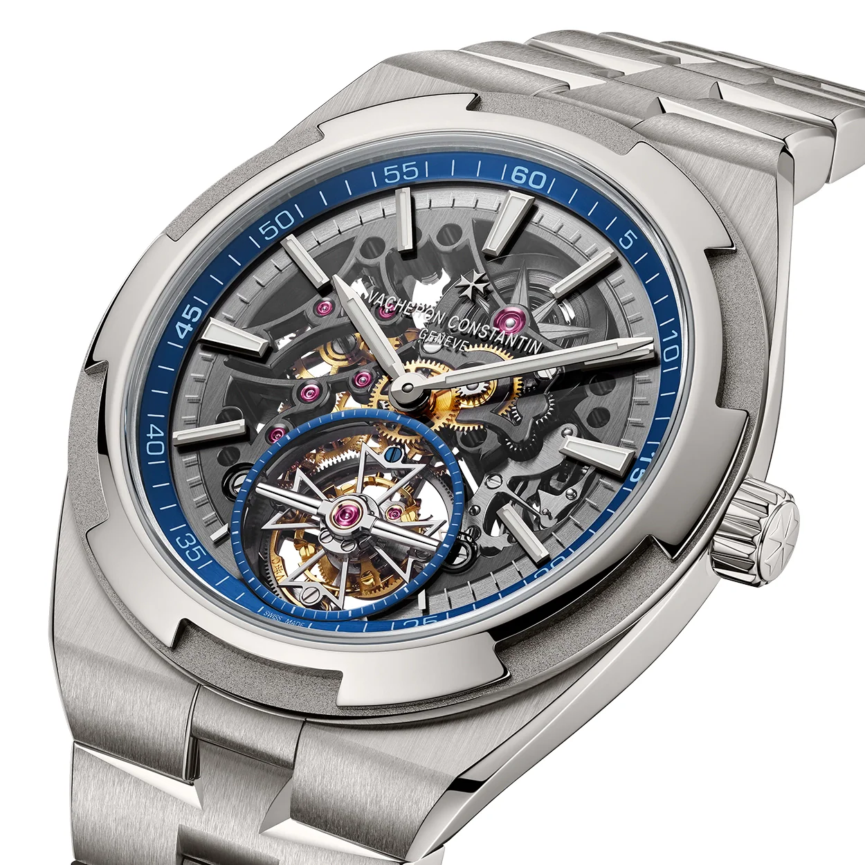 Overseas Tourbillon Skeleton 42.5mm Titanium Mens Bracelet Watch - Image 3
