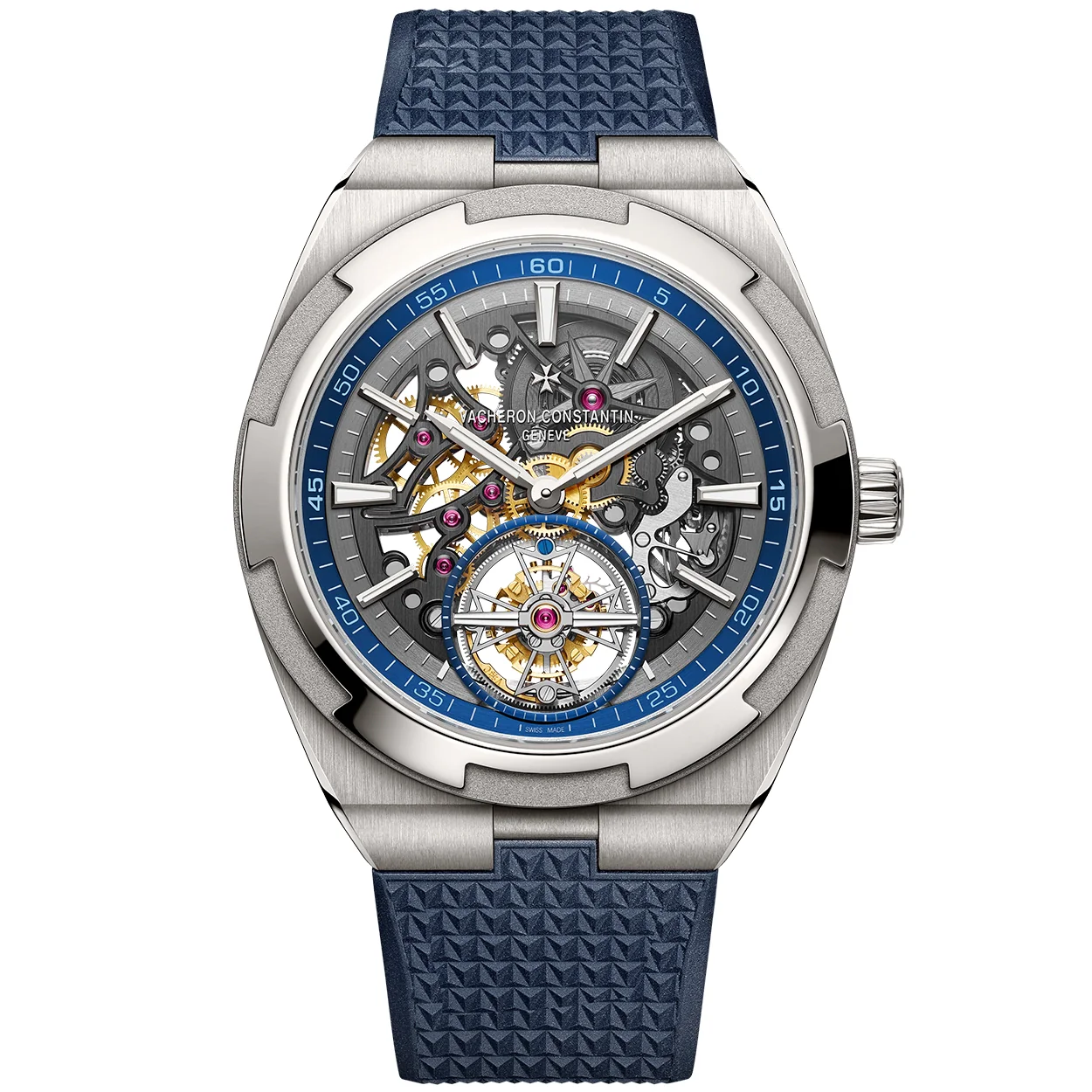 Overseas Tourbillon Skeleton 42.5mm Titanium Mens Bracelet Watch - Image 5