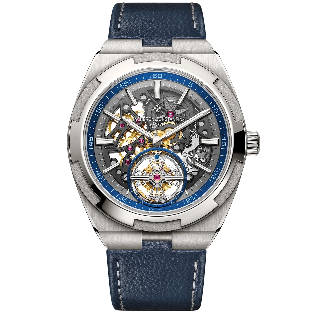 Overseas Tourbillon Skeleton 42.5mm Titanium Mens Bracelet Watch - Image 6