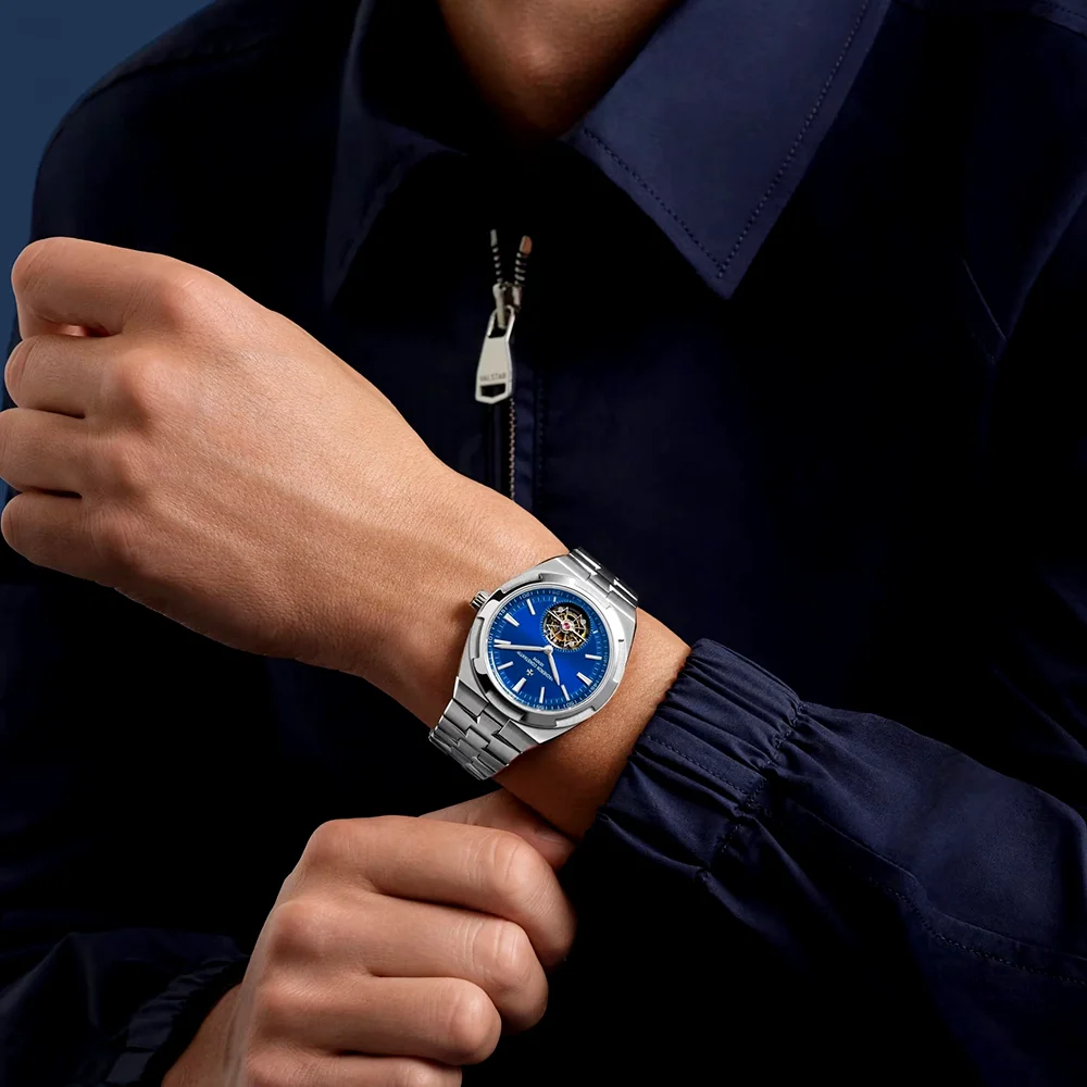 Overseas Tourbillon 42.5mm Blue Dial Automatic Men's Bracelet Watch - Image 2