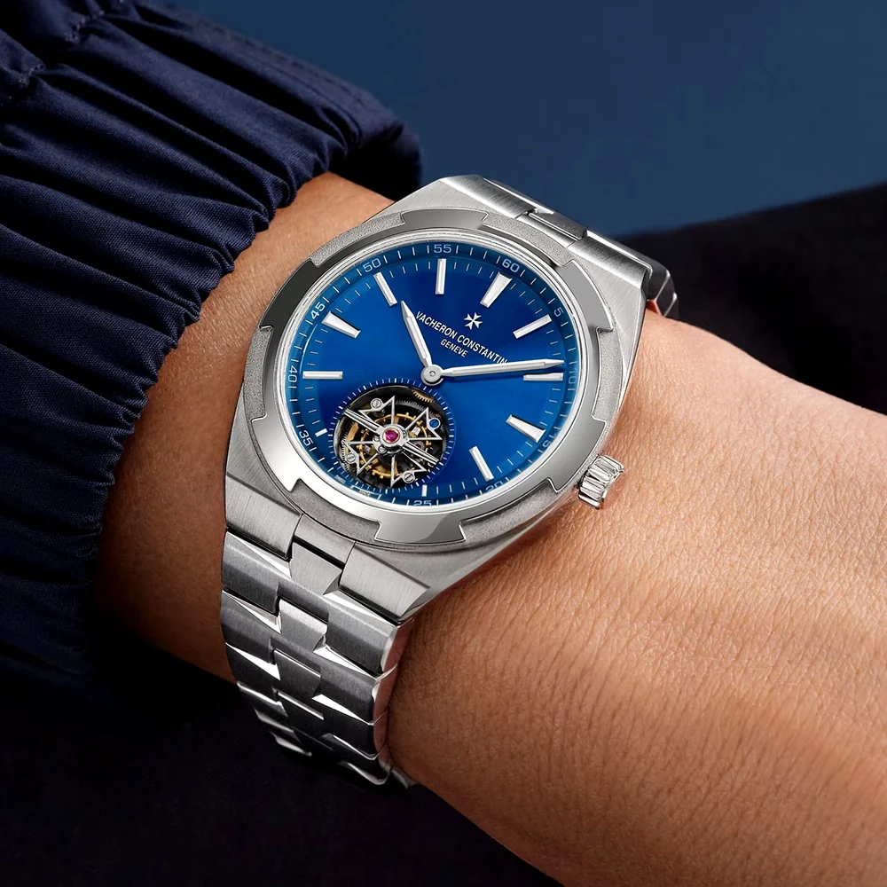 Overseas Tourbillon 42.5mm Blue Dial Automatic Men's Bracelet Watch - Image 3