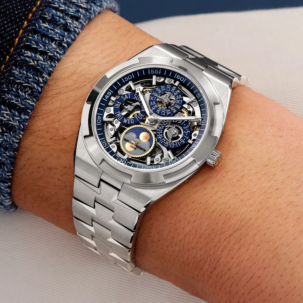 Overseas Perpetual Calendar Ultra-Thin Blue Skeleton 18ct White Gold Watch - Image 2