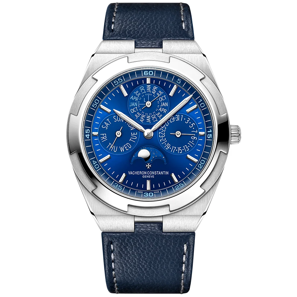Overseas Perpetual Calendar Ultra-Thin Blue Dial 18ct White Gold Watch - Image 6