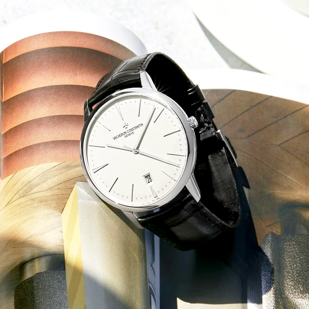 Patrimony Self-Winding 40mm 18ct White Gold Silver Dial Mens Watch - Image 6
