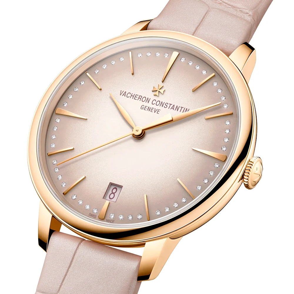 Patrimony Self-Winding 36.5mm 18ct Pink Gold Diamond Set Watch - Image 5