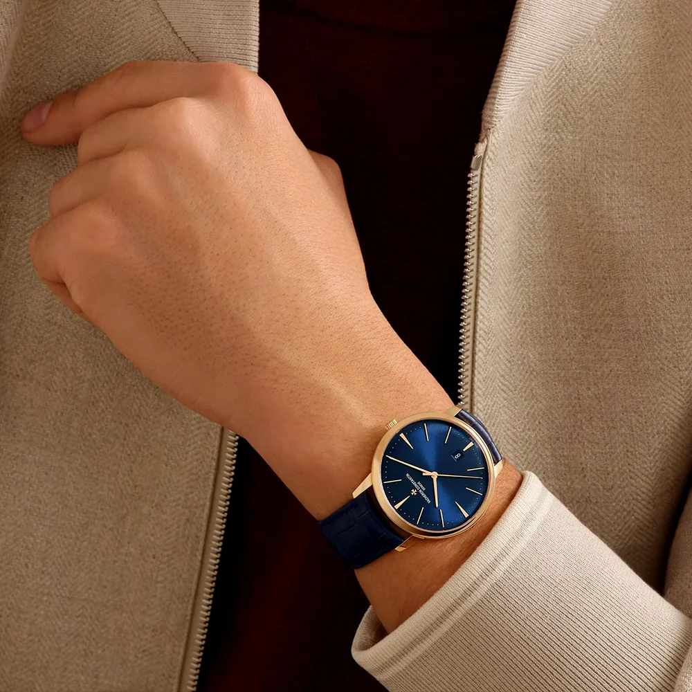 Patrimony Self-Winding 40mm 18ct Pink Gold Blue Dial Watch - Image 2