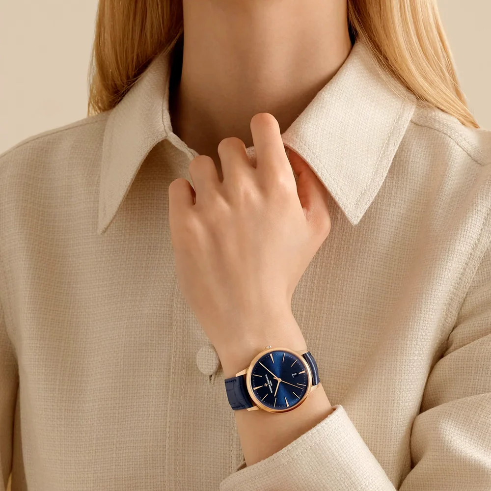 Patrimony Self-Winding 40mm 18ct Pink Gold Blue Dial Watch - Image 4