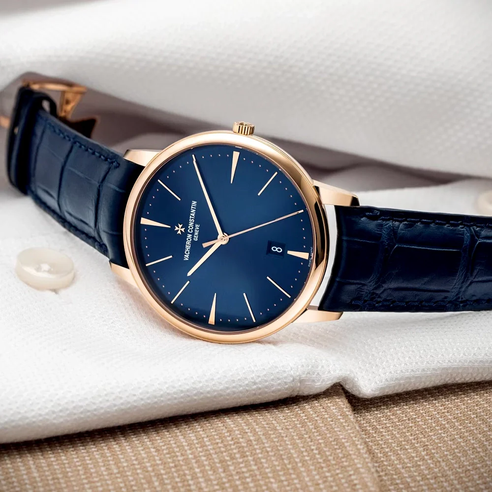 Patrimony Self-Winding 40mm 18ct Pink Gold Blue Dial Watch - Image 6