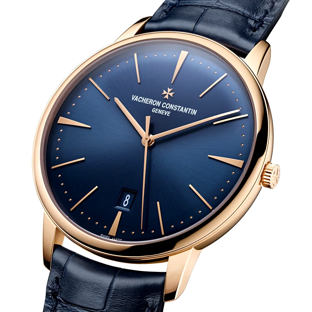 Patrimony Self-Winding 40mm 18ct Pink Gold Blue Dial Watch - Image 7