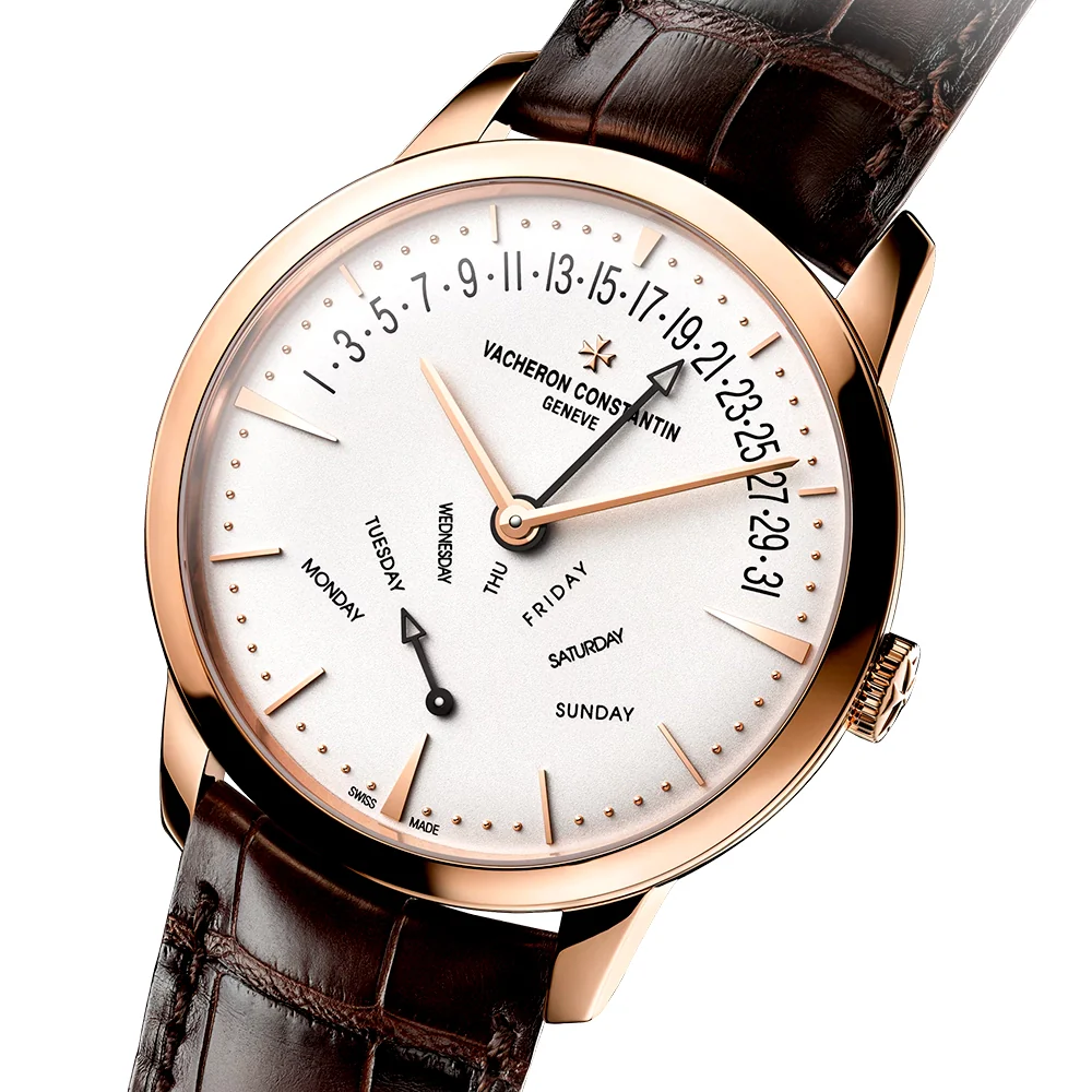 Patrimony Retrograde Day-Date 18ct Pink Gold Silver Dial Automatic Watch - Image 3