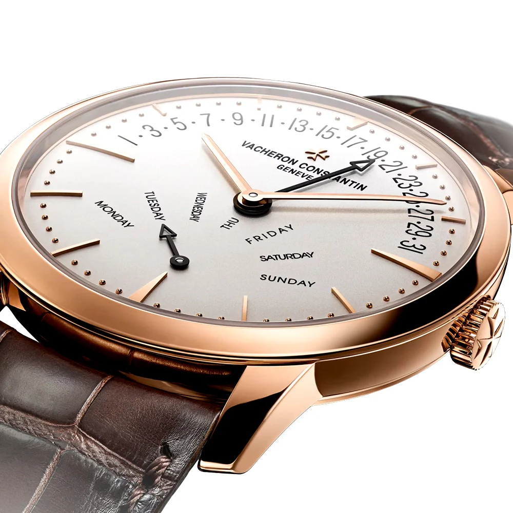 Patrimony Retrograde Day-Date 18ct Pink Gold Silver Dial Automatic Watch - Image 6