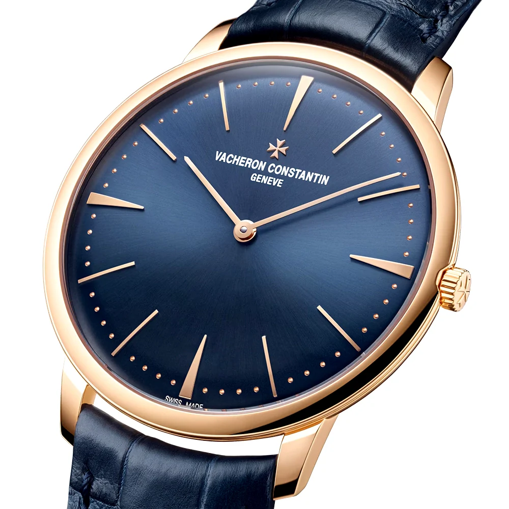 Patrimony Manual-Winding 40mm 18ct Pink Gold Blue Dial Strap Watch - Image 6