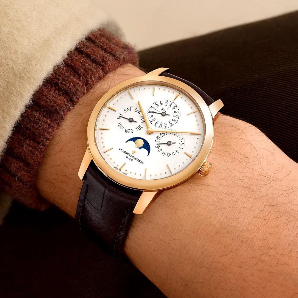 Patrimony Perpetual Calendar Ultra-Thin 41mm 18ct Pink Gold Watch - Image 2