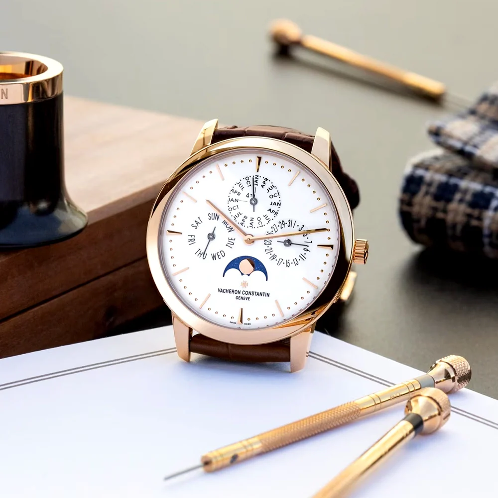 Patrimony Perpetual Calendar Ultra-Thin 41mm 18ct Pink Gold Watch - Image 5