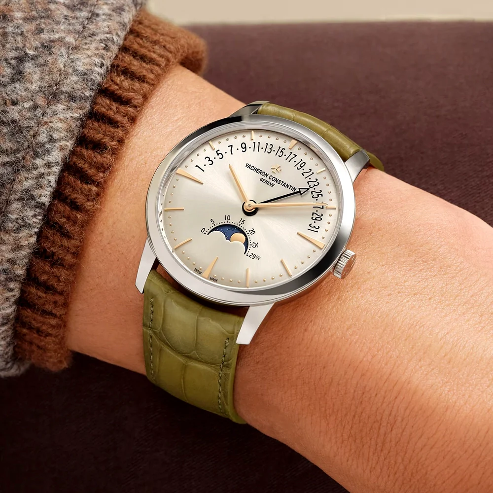 Patrimony Moonphase Retrograde 42.5mm 18ct White Gold Watch - Image 2