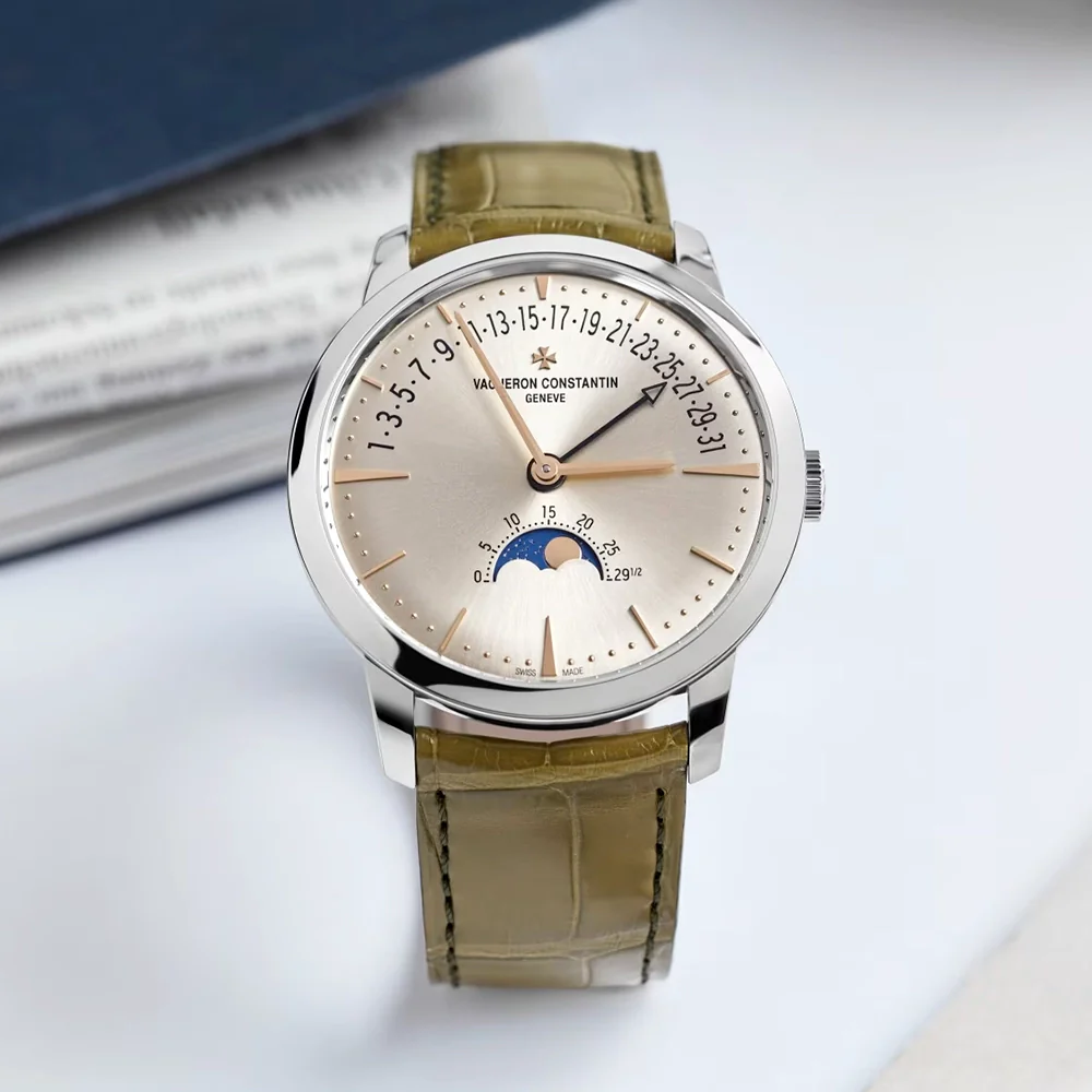 Patrimony Moonphase Retrograde 42.5mm 18ct White Gold Watch - Image 3